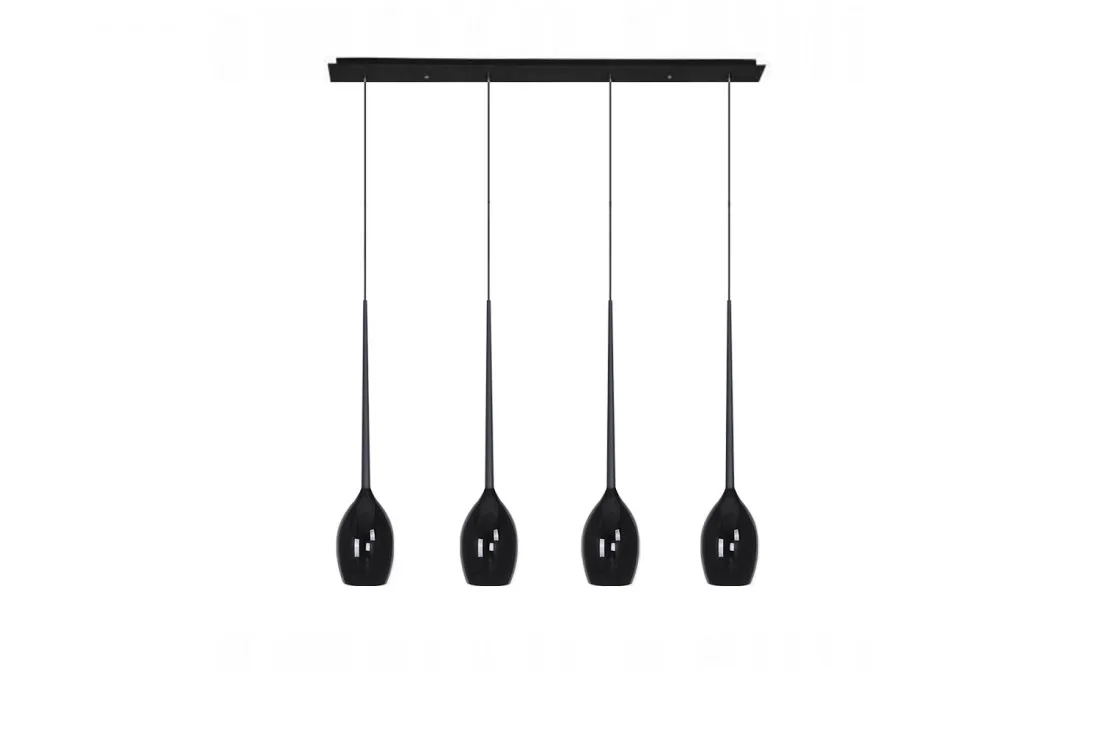 IZZA 4 LAMPA WISZACA BLACK
